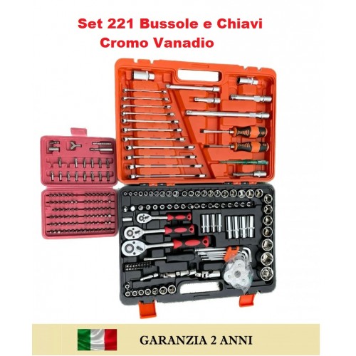 Set 221pz bussole chiavi a...